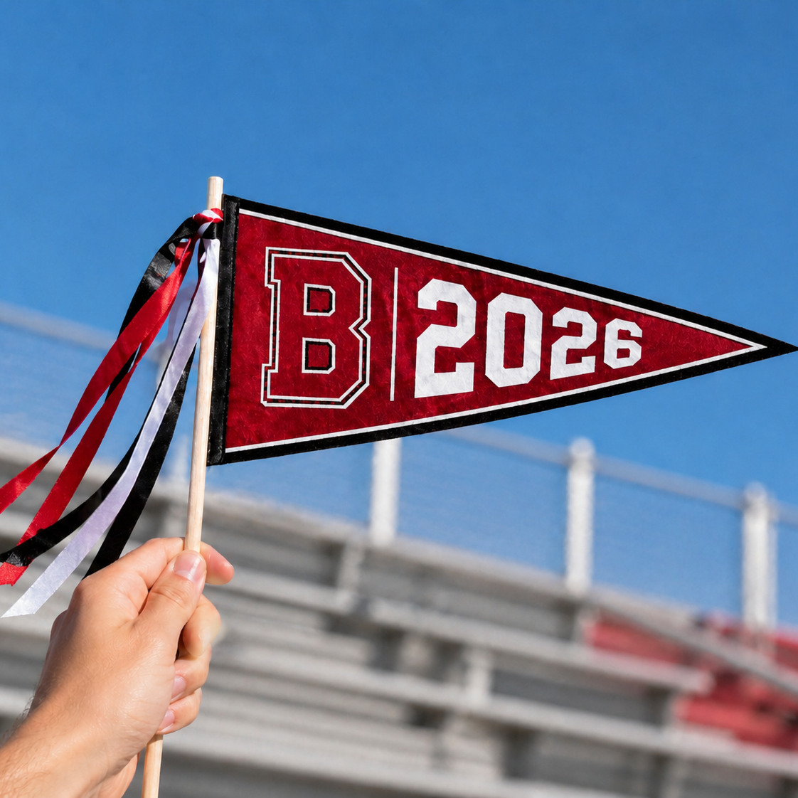 Red Graduation Pennant
