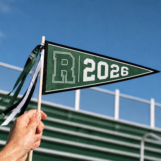 Green Graduation Pennant